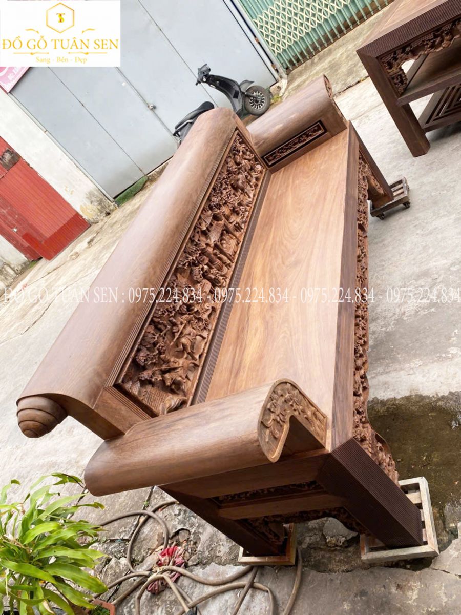 Hình ảnh bộ trường kỷ Khổng Lồ gỗ gụ No1